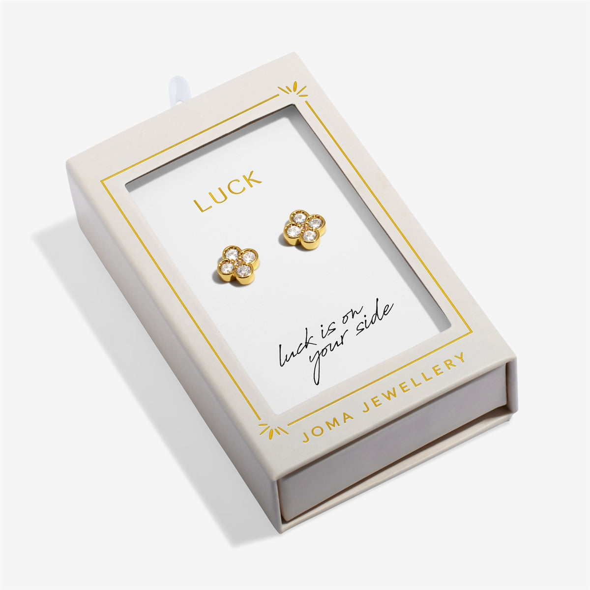 Joma Boxed Gold Luck Clover Earrings