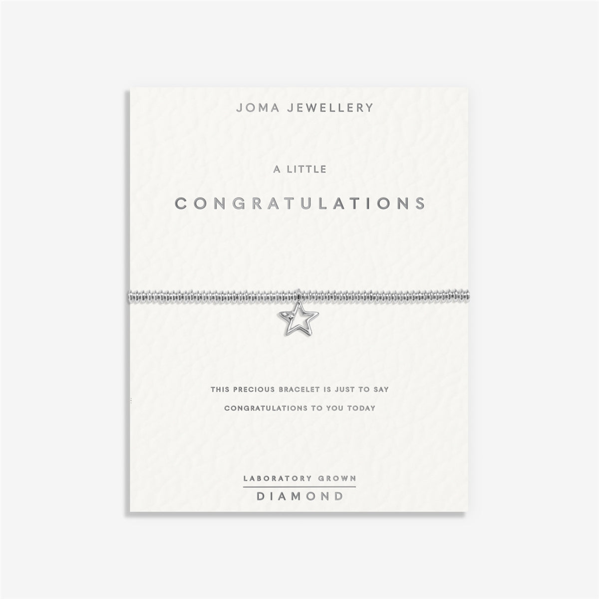 Joma Boxed Lab Grown Diamond Congratulations Bracelet