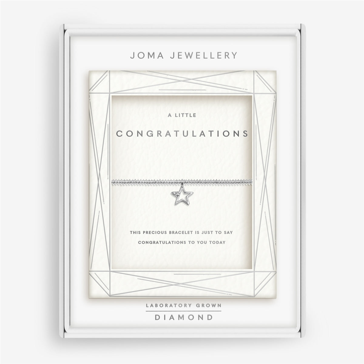 Joma Boxed Lab Grown Diamond Congratulations Bracelet