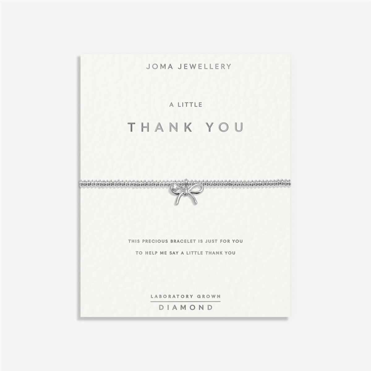 Joma Boxed Lab Grown Diamond Thank You Bracelet