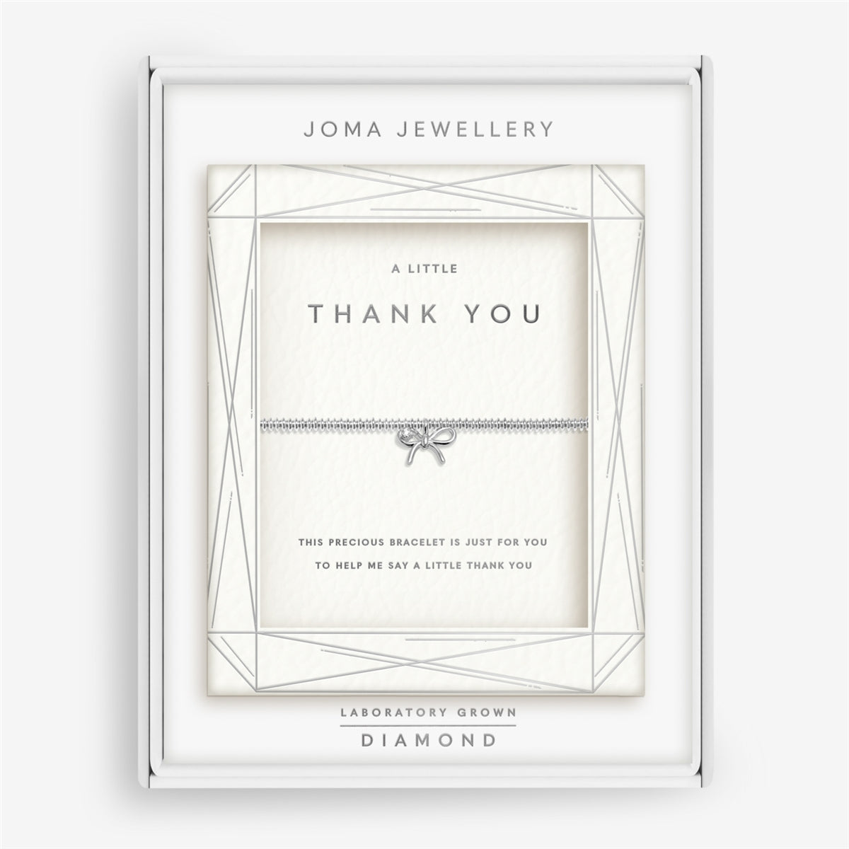 Joma Boxed Lab Grown Diamond Thank You Bracelet