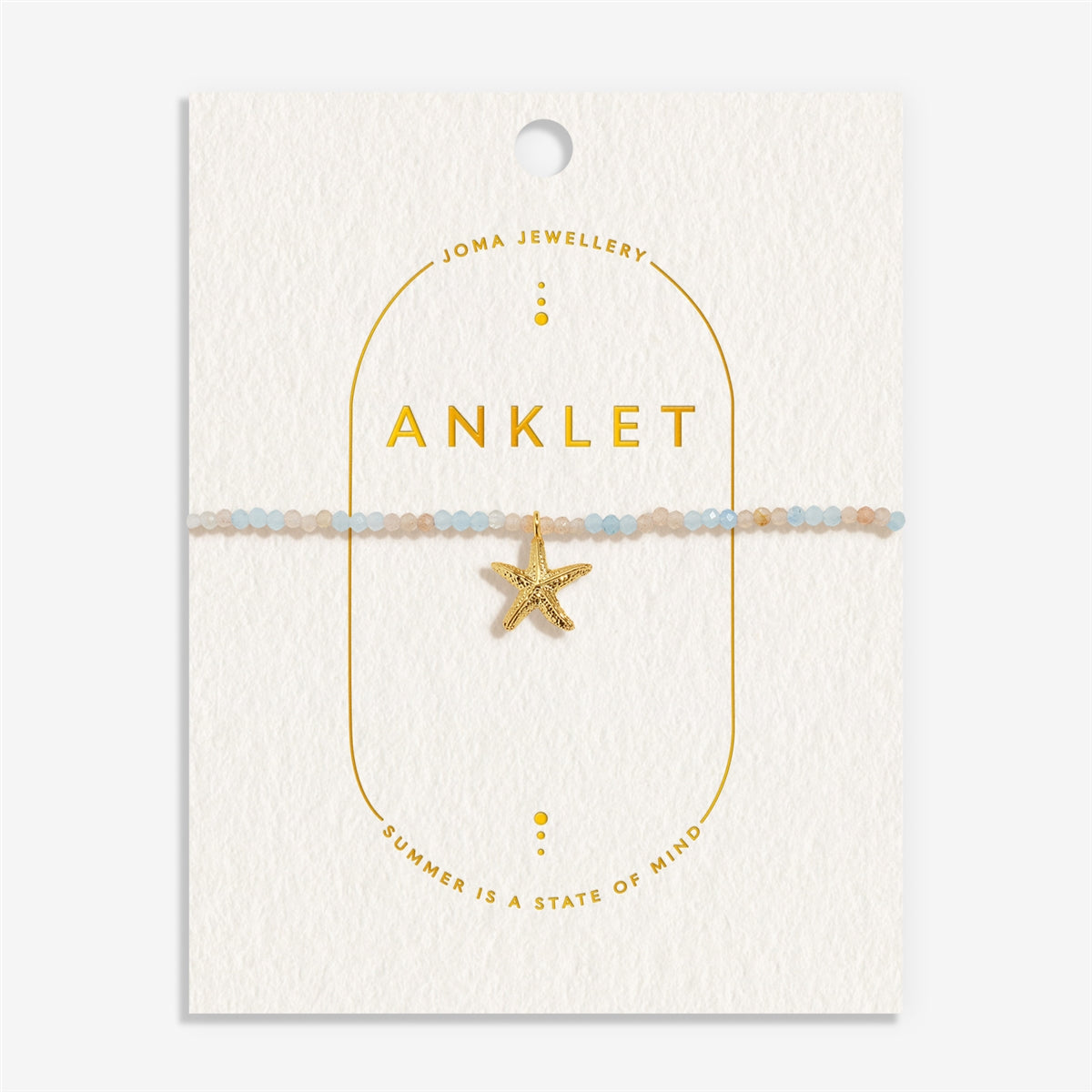 Joma Gold Blue Starfish Anklet