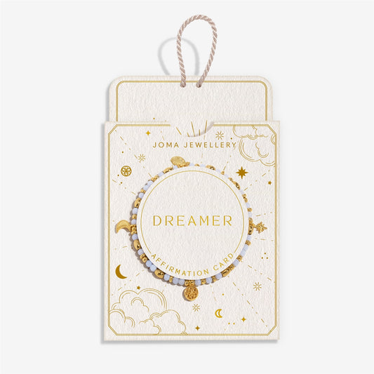 Joma Gold Dreamer Affirmation Card Bracelet