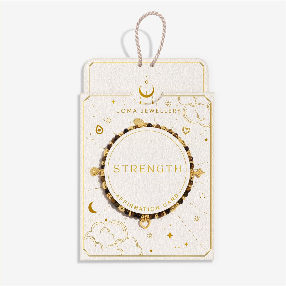 Joma Gold Strength Affirmation Card Bracelet