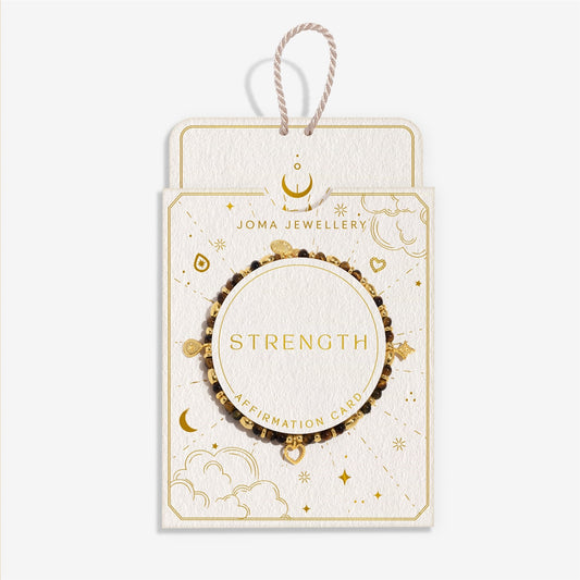 Joma Gold Strength Affirmation Card Bracelet