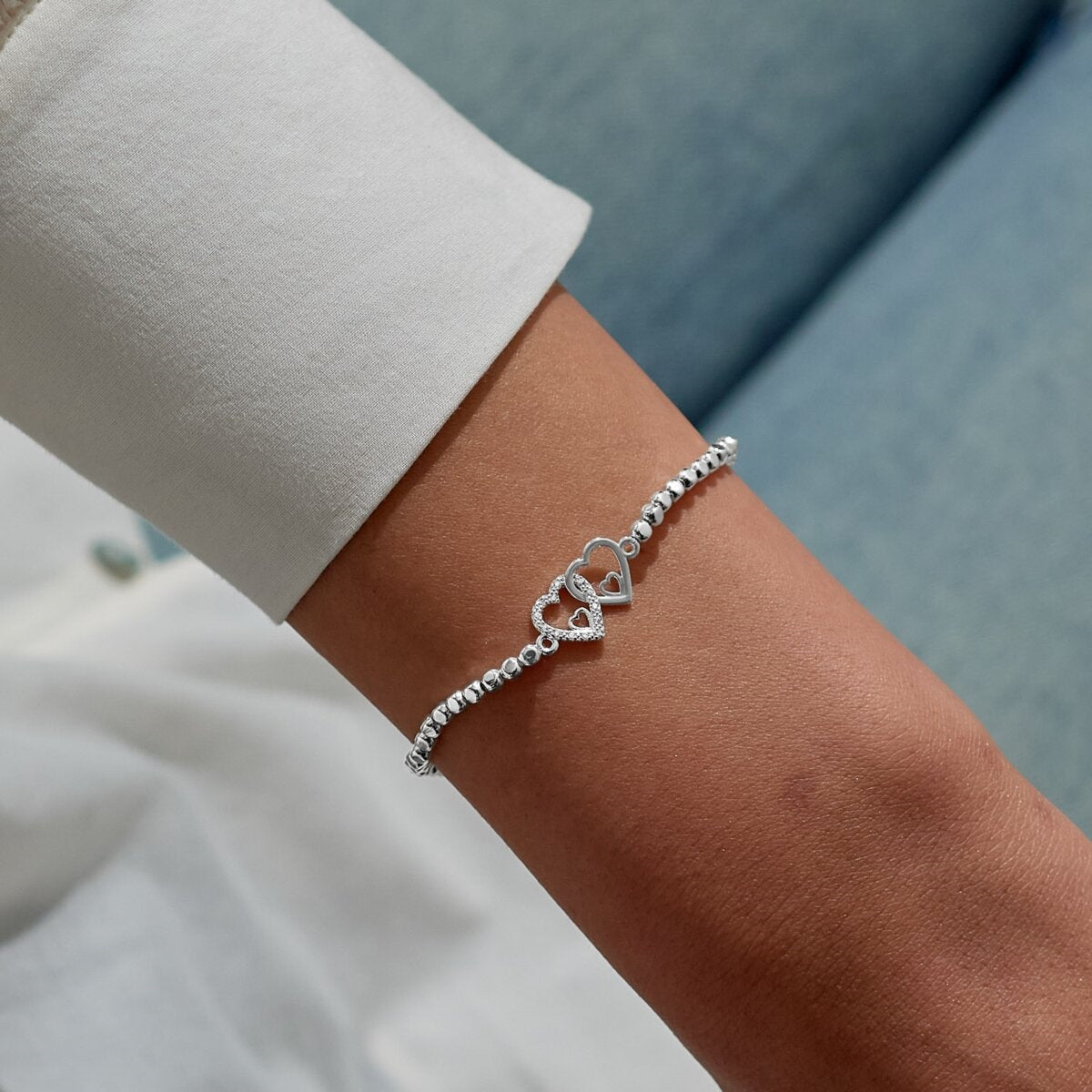 Joma Silver You Make My Heart Smile Bracelet