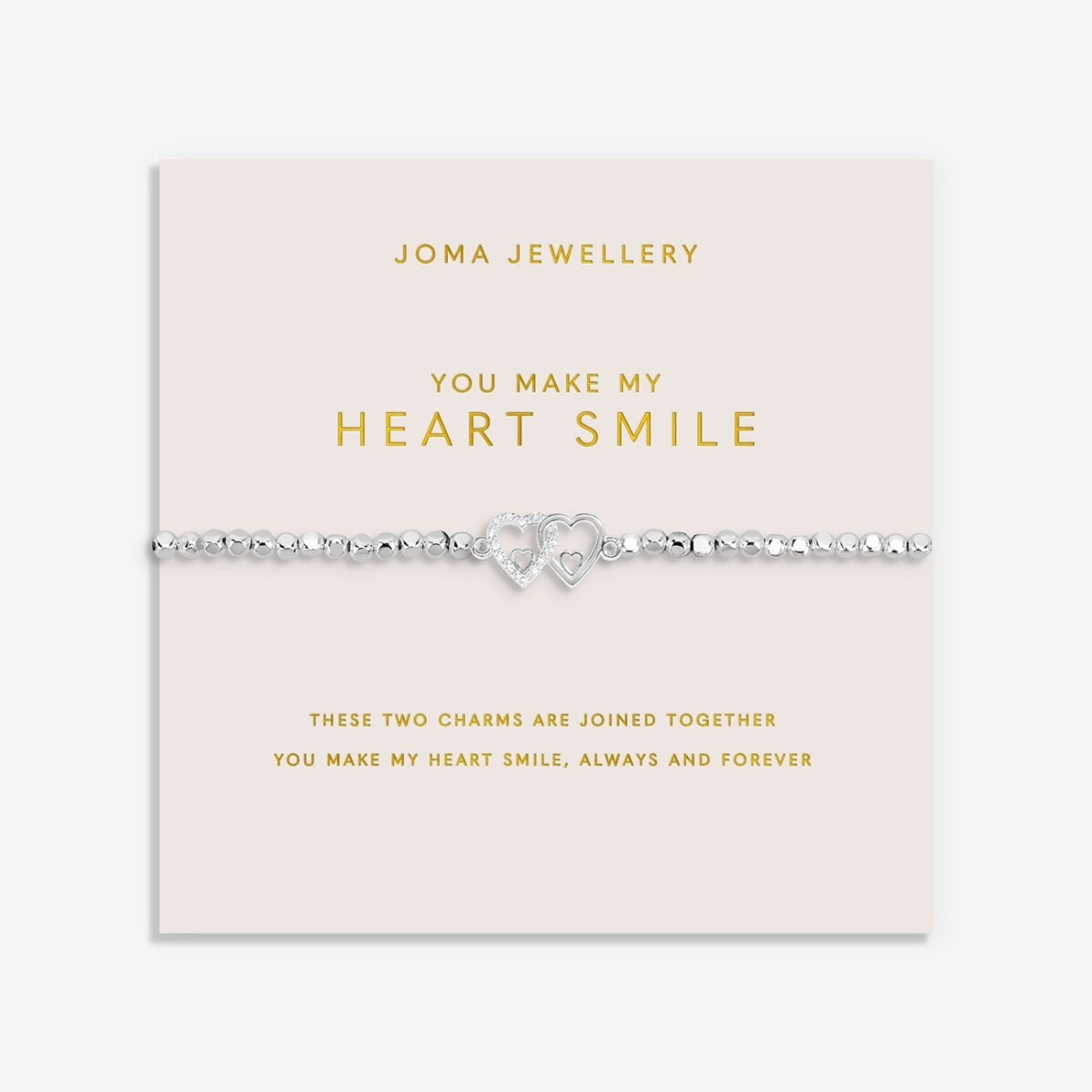 Joma Silver You Make My Heart Smile Bracelet