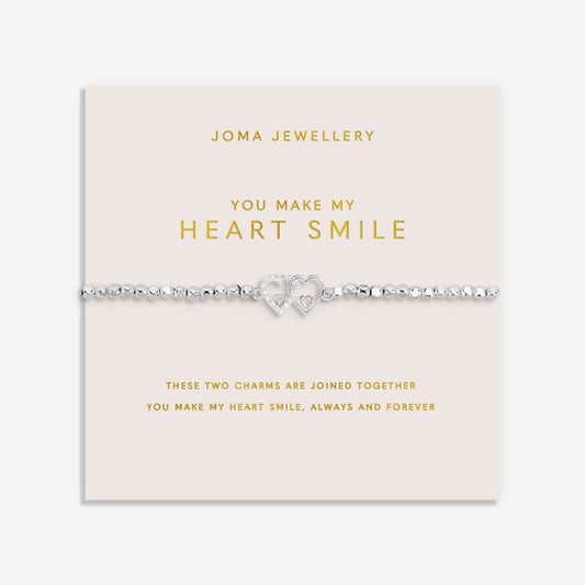Joma Silver You Make My Heart Smile Bracelet