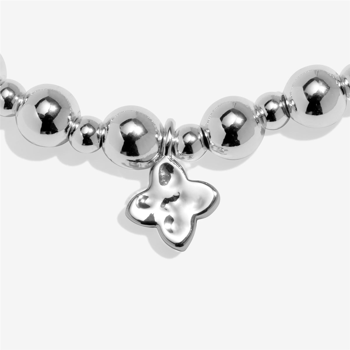 Joma Silver Trio Clover Style Stretch Bracelet