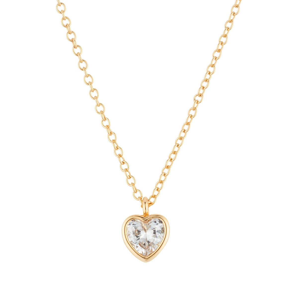 August Woods Gold Solitaire Heart Gift Set