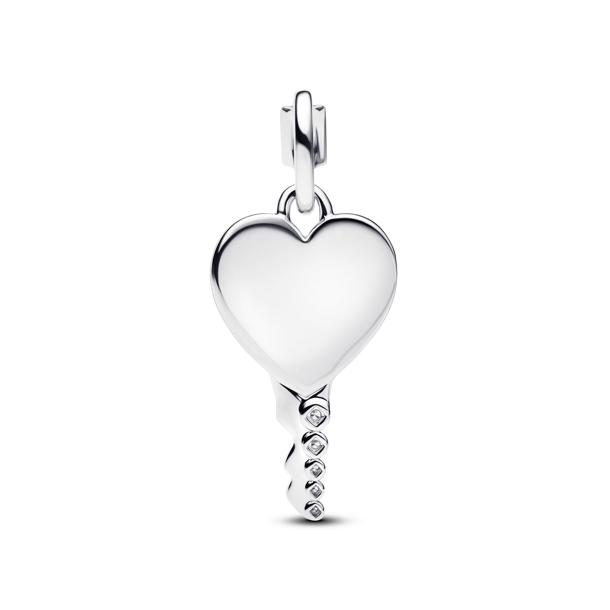 Pandora Silver Engravable Heart Key Pendant