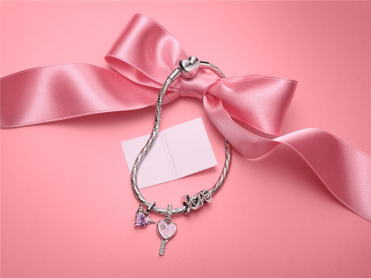 Pandora Silver Winged Heart Mini Dangle Charm