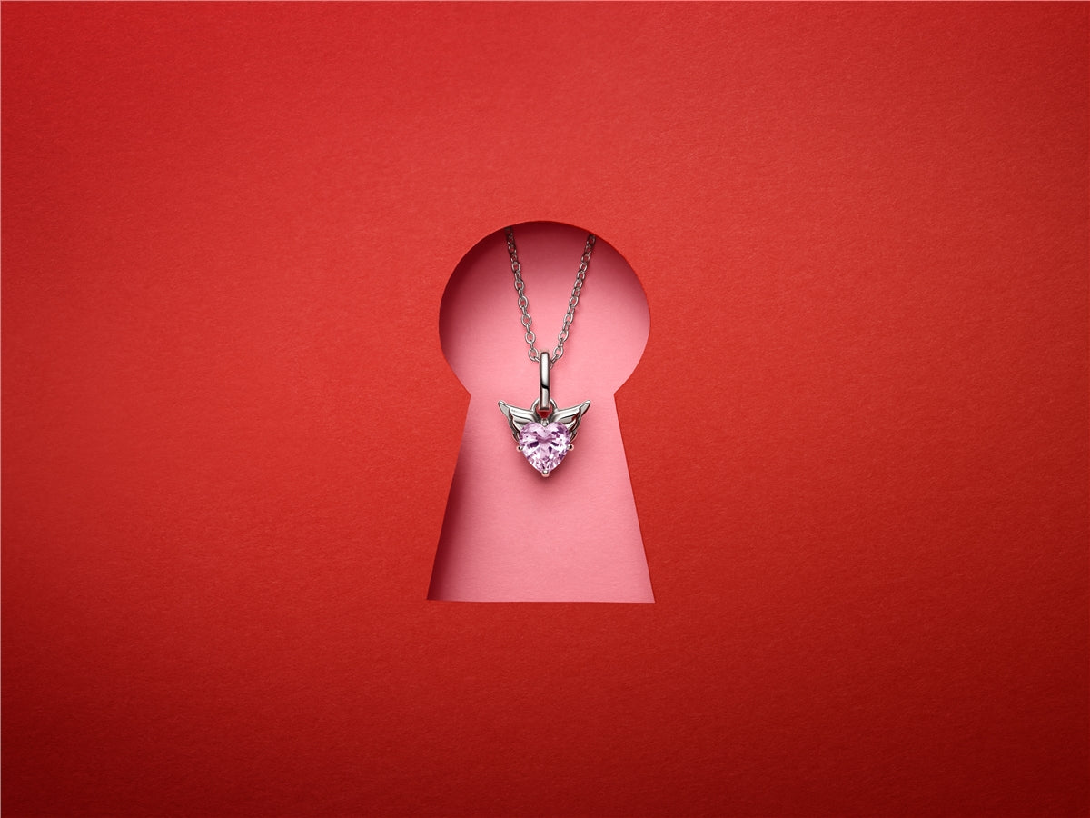 Pandora Silver Winged Heart Mini Dangle Charm