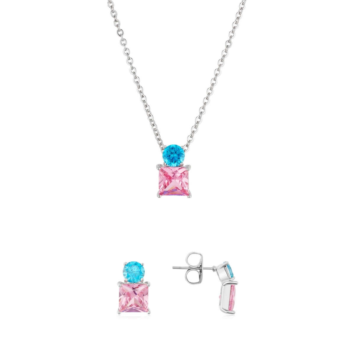 August Woods Silver Sorbet Blue Pink Gift Set