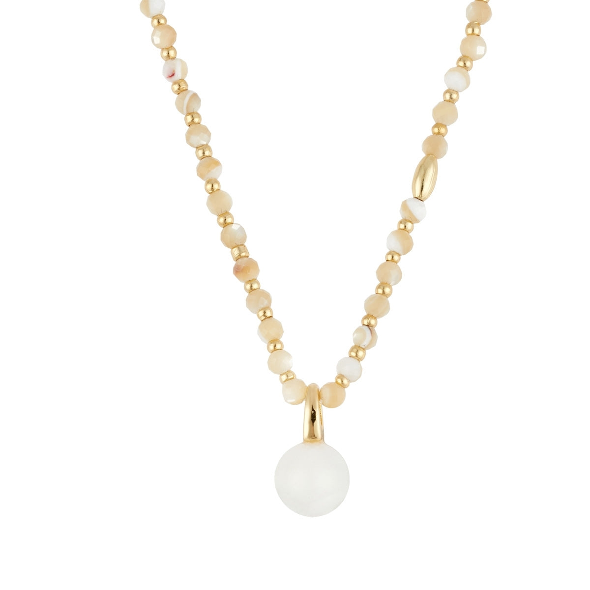 August Woods Gold Nude Shell Drop Bead Gift Set