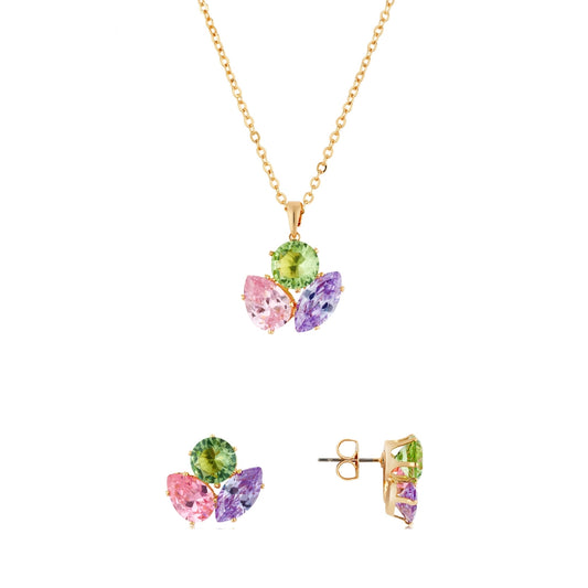 August Woods Gold Sorbet Trio CZ Gift Set