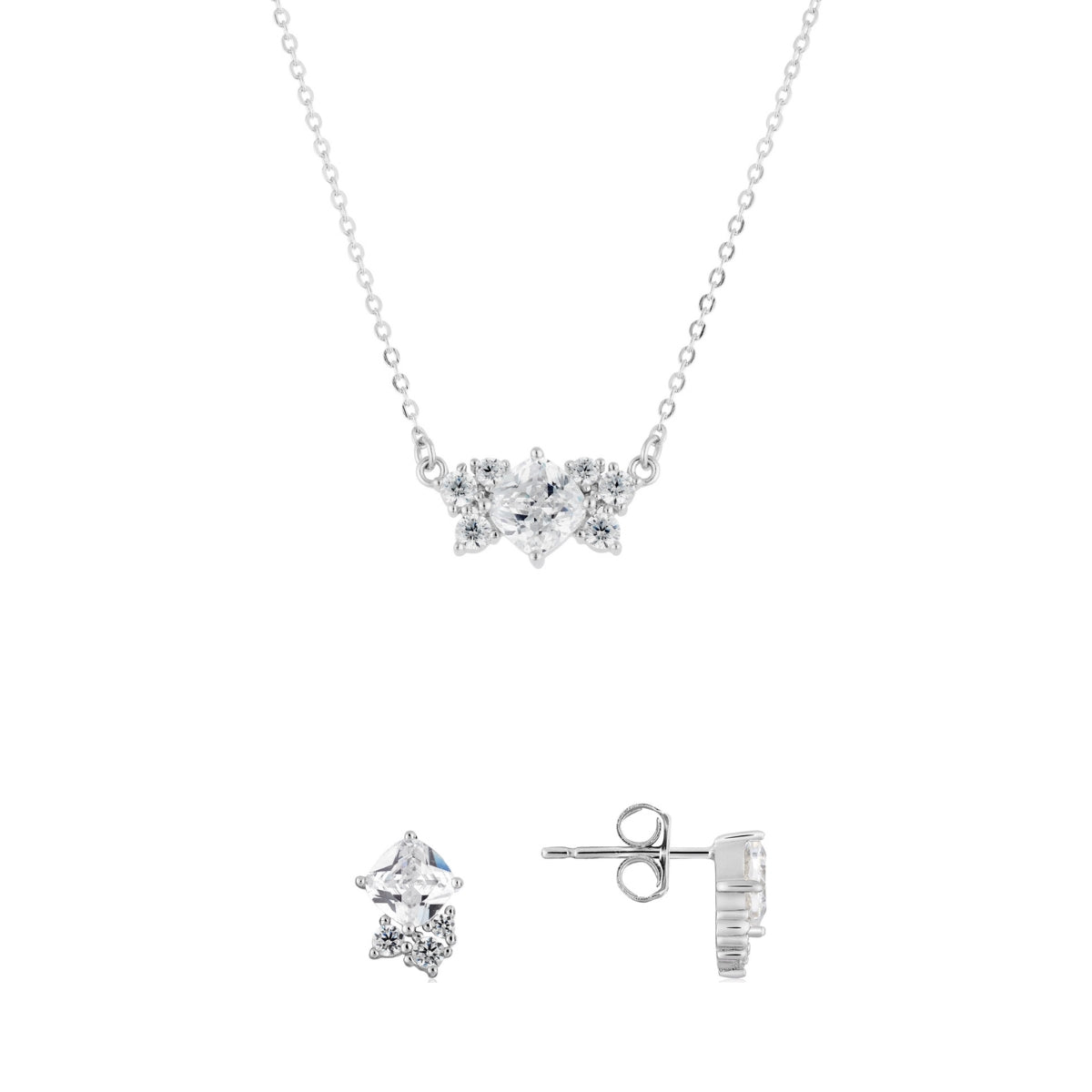 Argento Silver Solitaire Cluster Gift Set