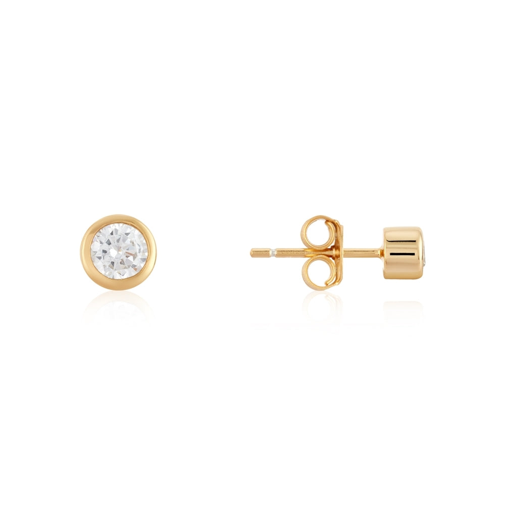 Argento Gold Pear CZ Earring Set