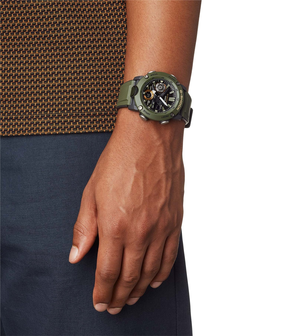Casio G-Shock GA-2000-3AER Black Dial Khaki Resin Watch