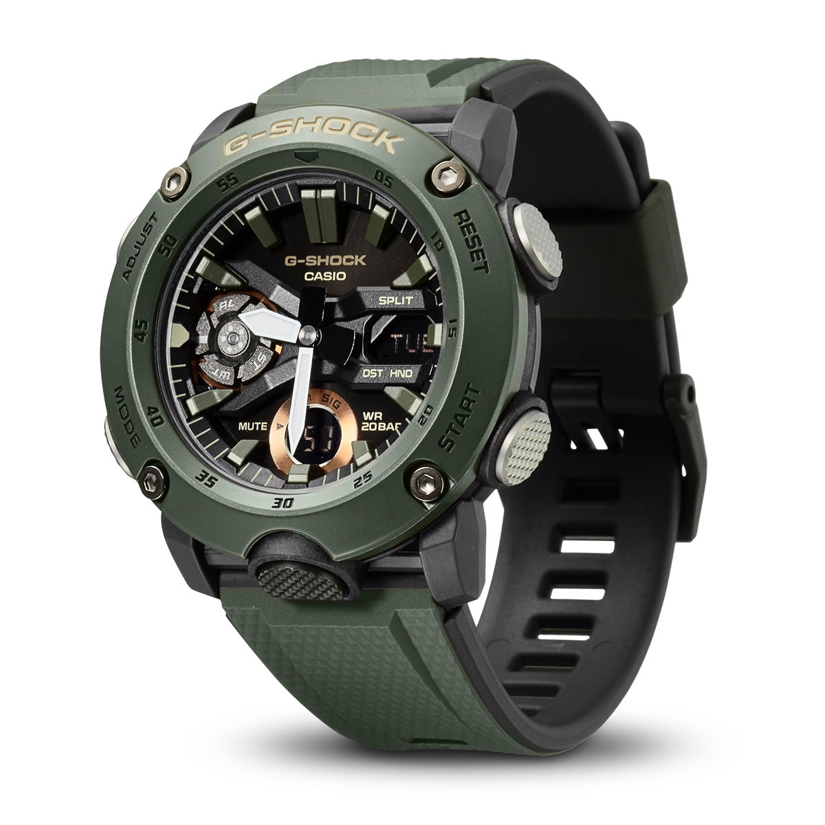 Casio G-Shock GA-2000-3AER Black Dial Khaki Resin Watch