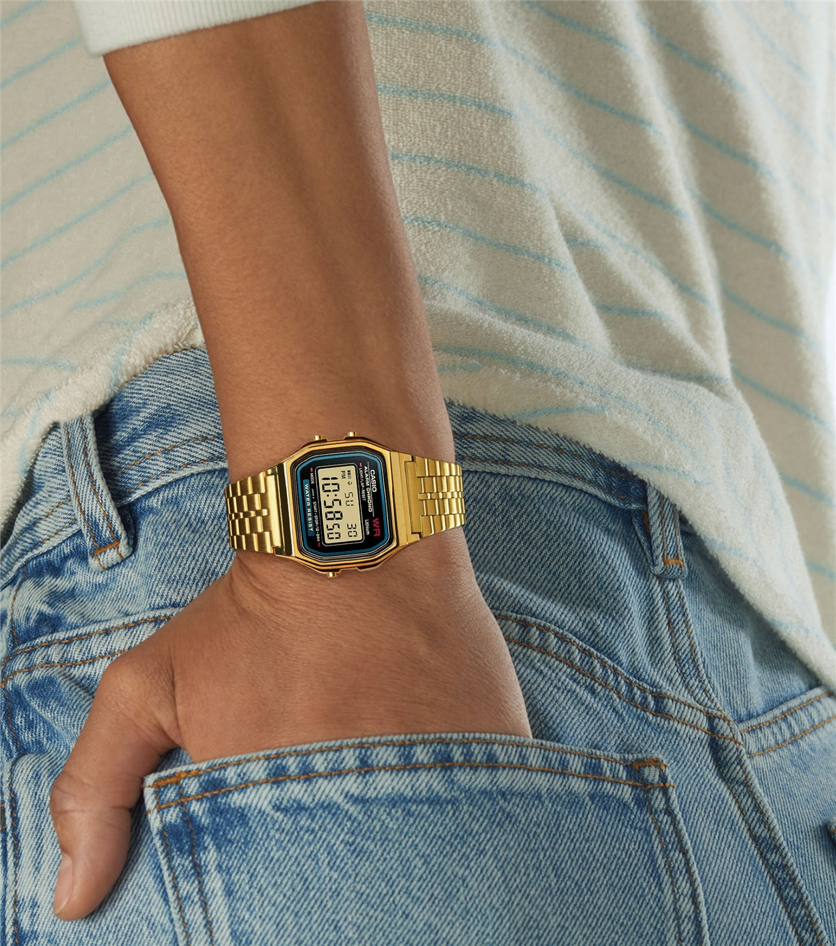 Casio Vintage A159WGEA-1EF Gold Stainless Steel Bracelet Digital Watch
