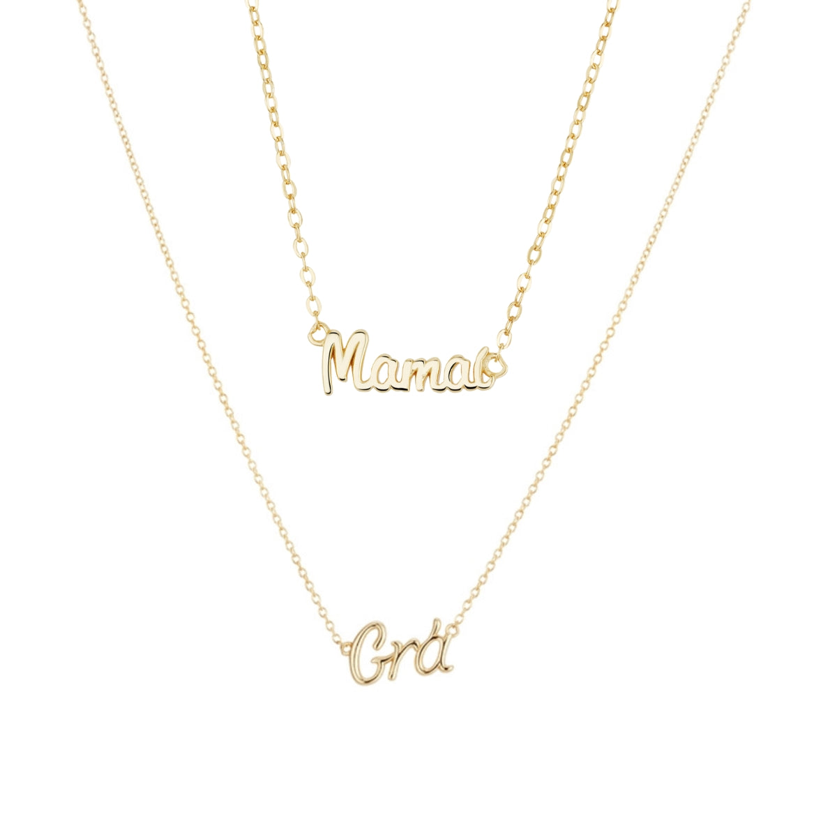 Argento Gold Love Mum Necklace Stack