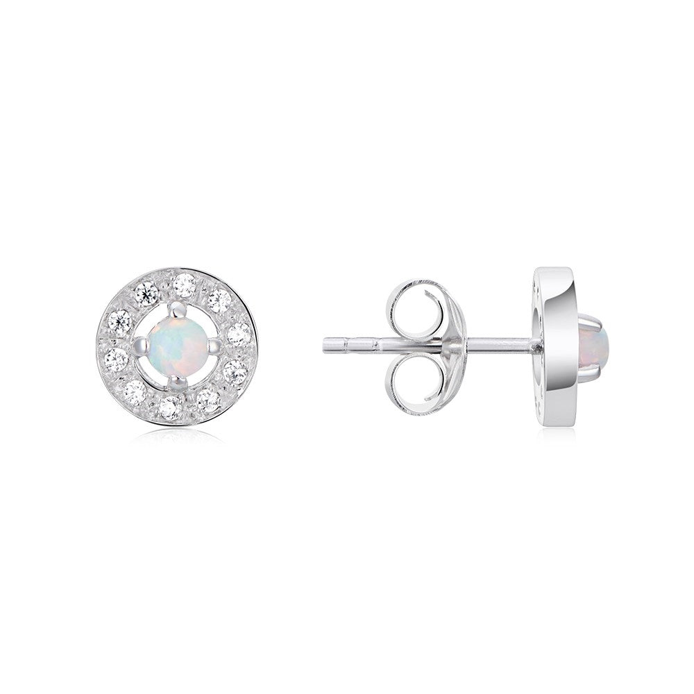 Argento Silver Opal Earring Stack
