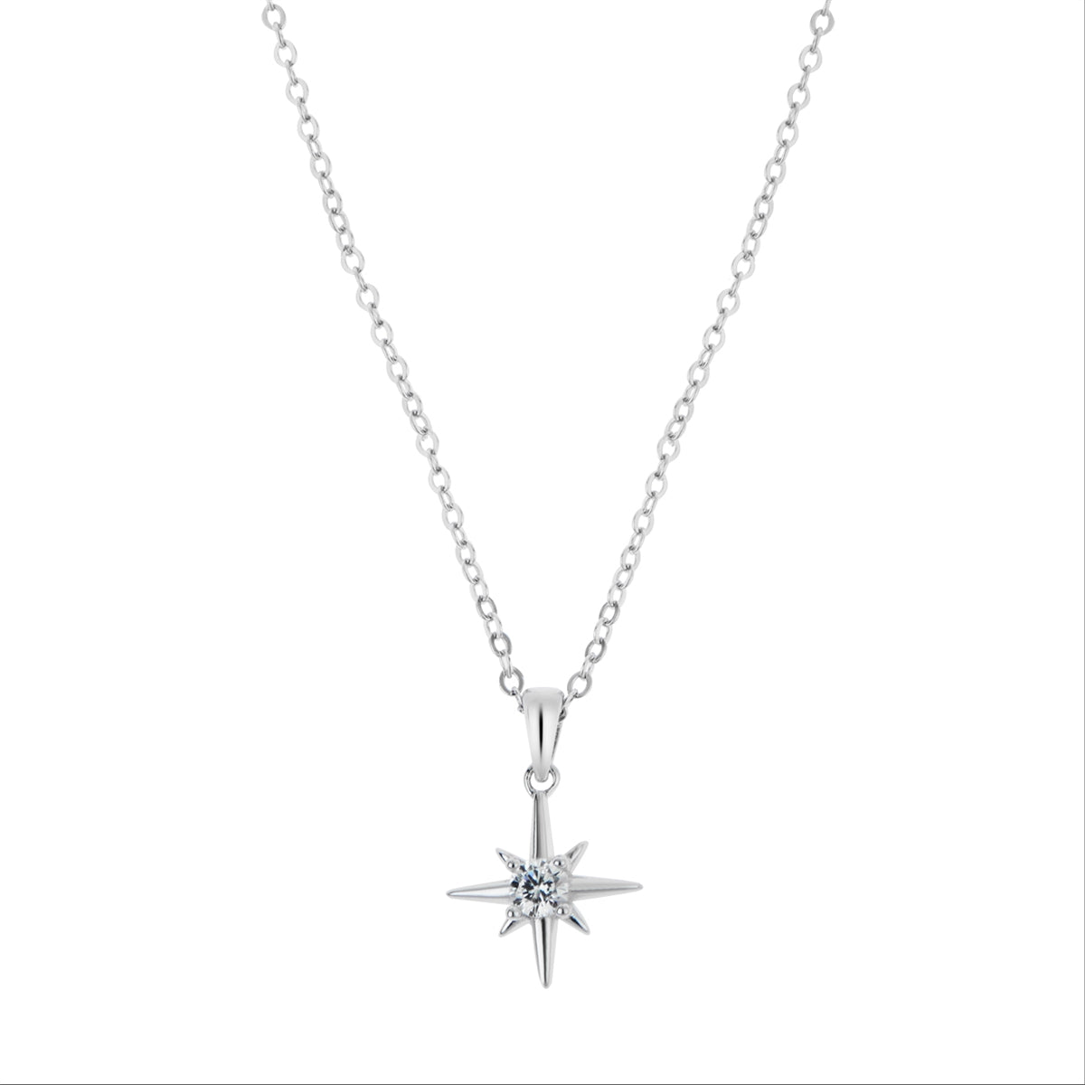 Argento Silver Midnight Star Necklace Stack