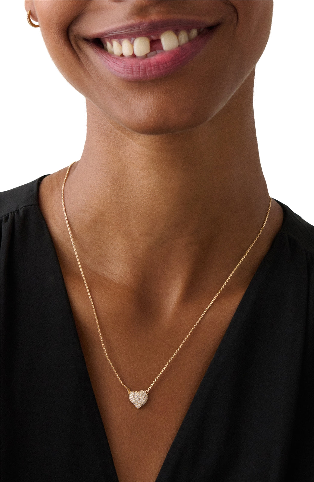 Kate Spade New York Gold Amour Pavé Heart Necklace