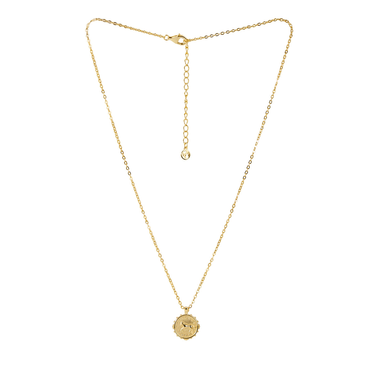 Argento Gold 14k Horse Coin Necklace