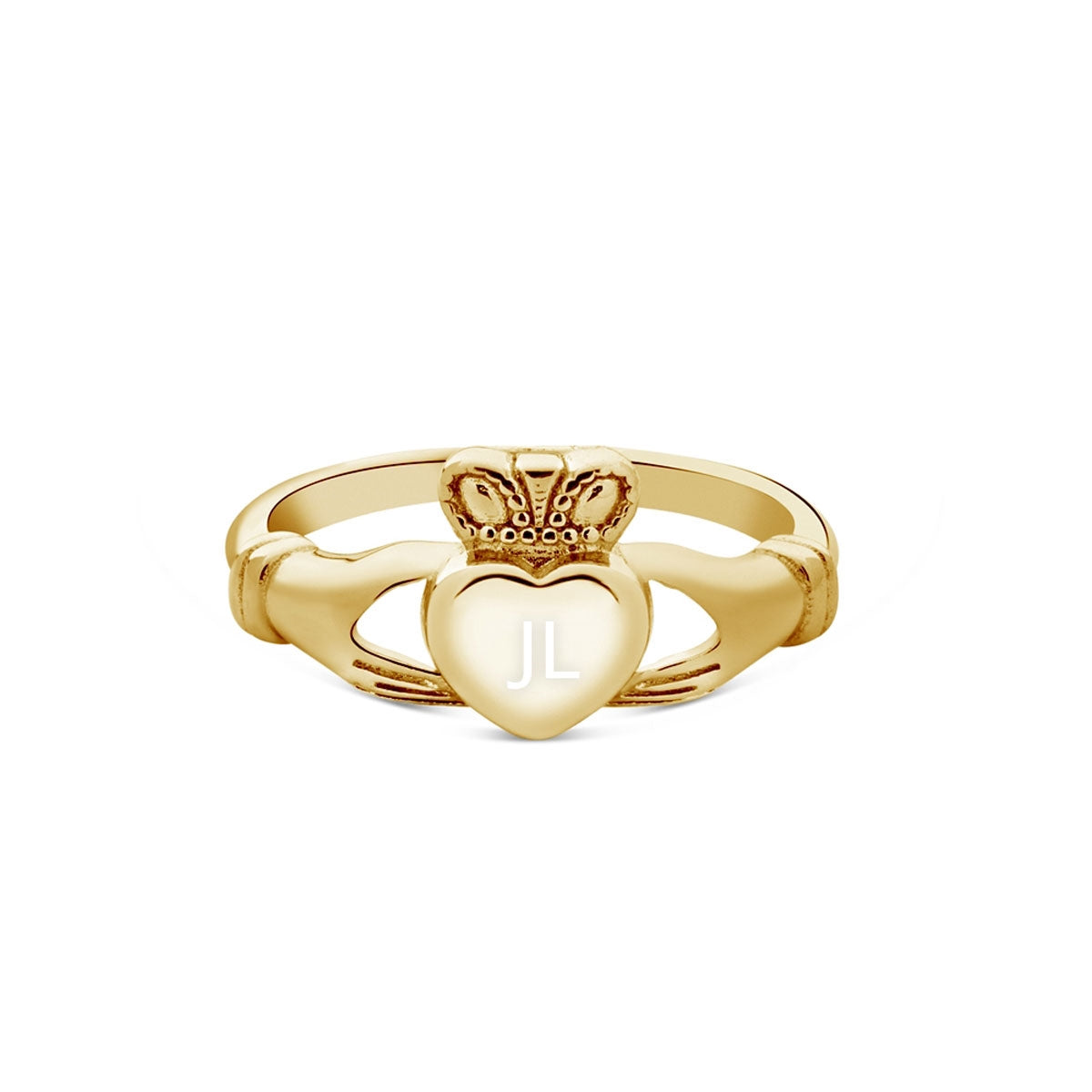 Argento Gold 14k Engravable Claddagh Ring