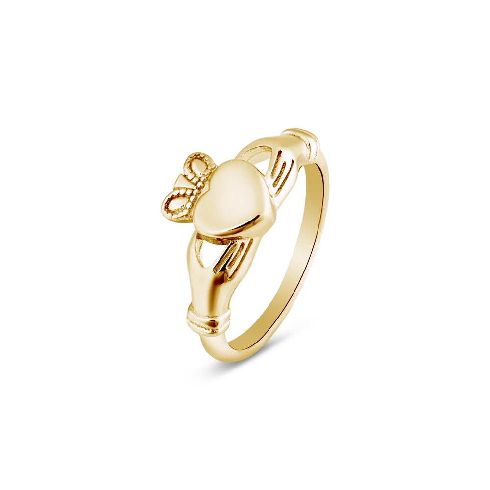 Argento Gold 14k Engravable Claddagh Ring