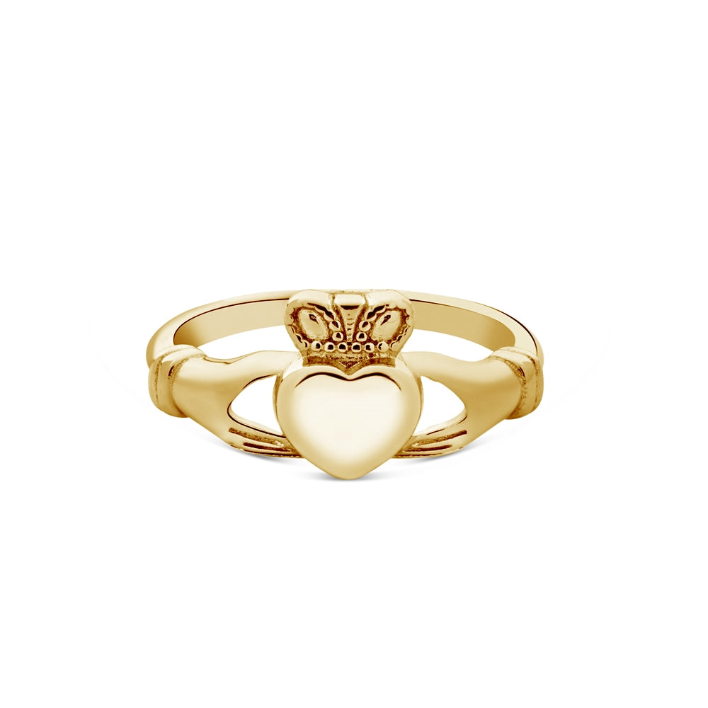 Argento Gold 14k Engravable Claddagh Ring