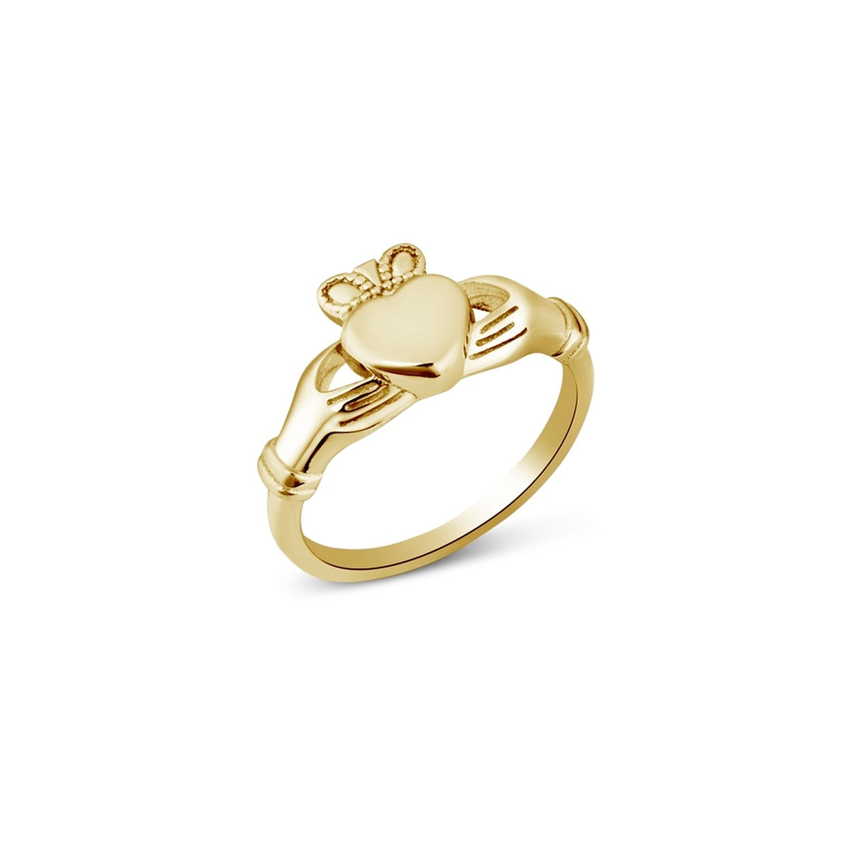 Argento Gold 14k Engravable Claddagh Ring