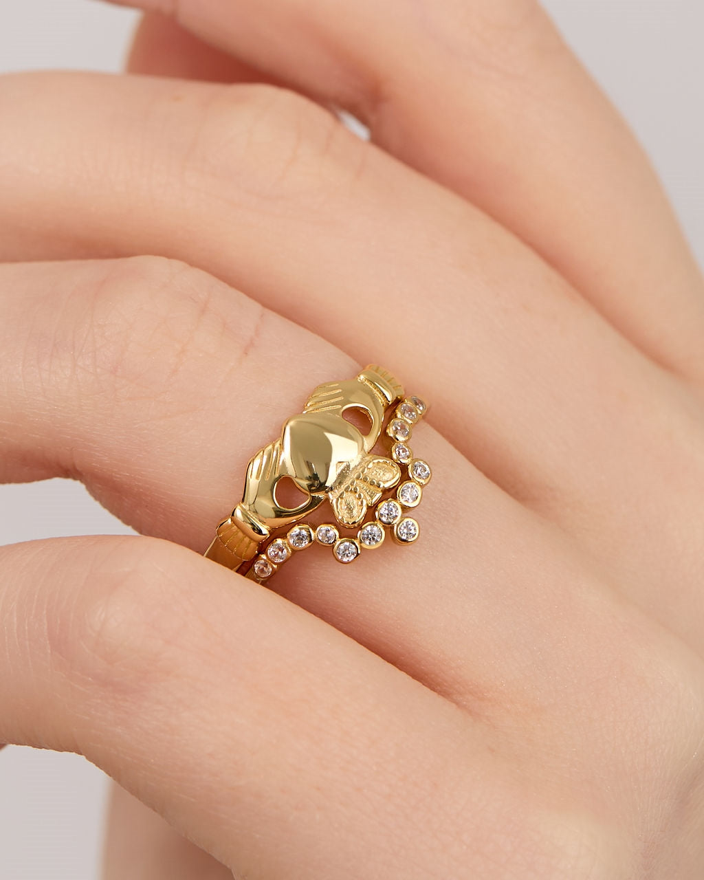 Argento Gold 14k Stacking Ring for Claddagh