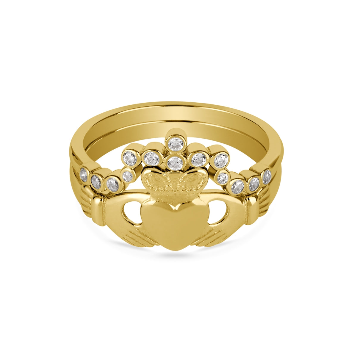 Argento Gold 14k Stacking Ring for Claddagh