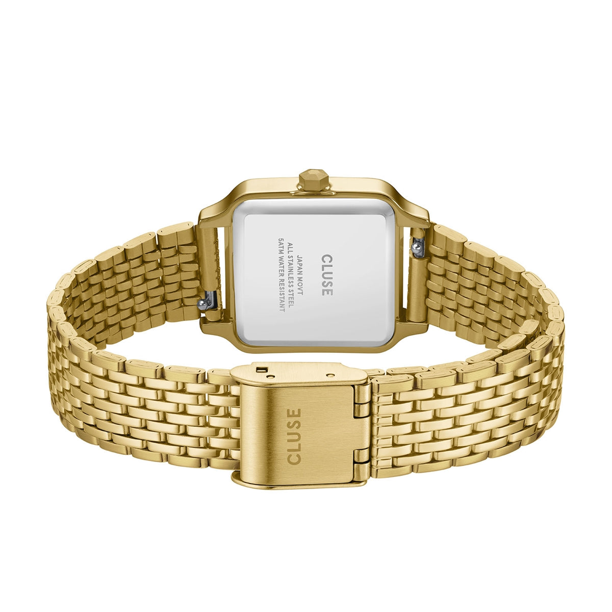 CLUSE Gold Gracieuse Petite Lace Square Watch