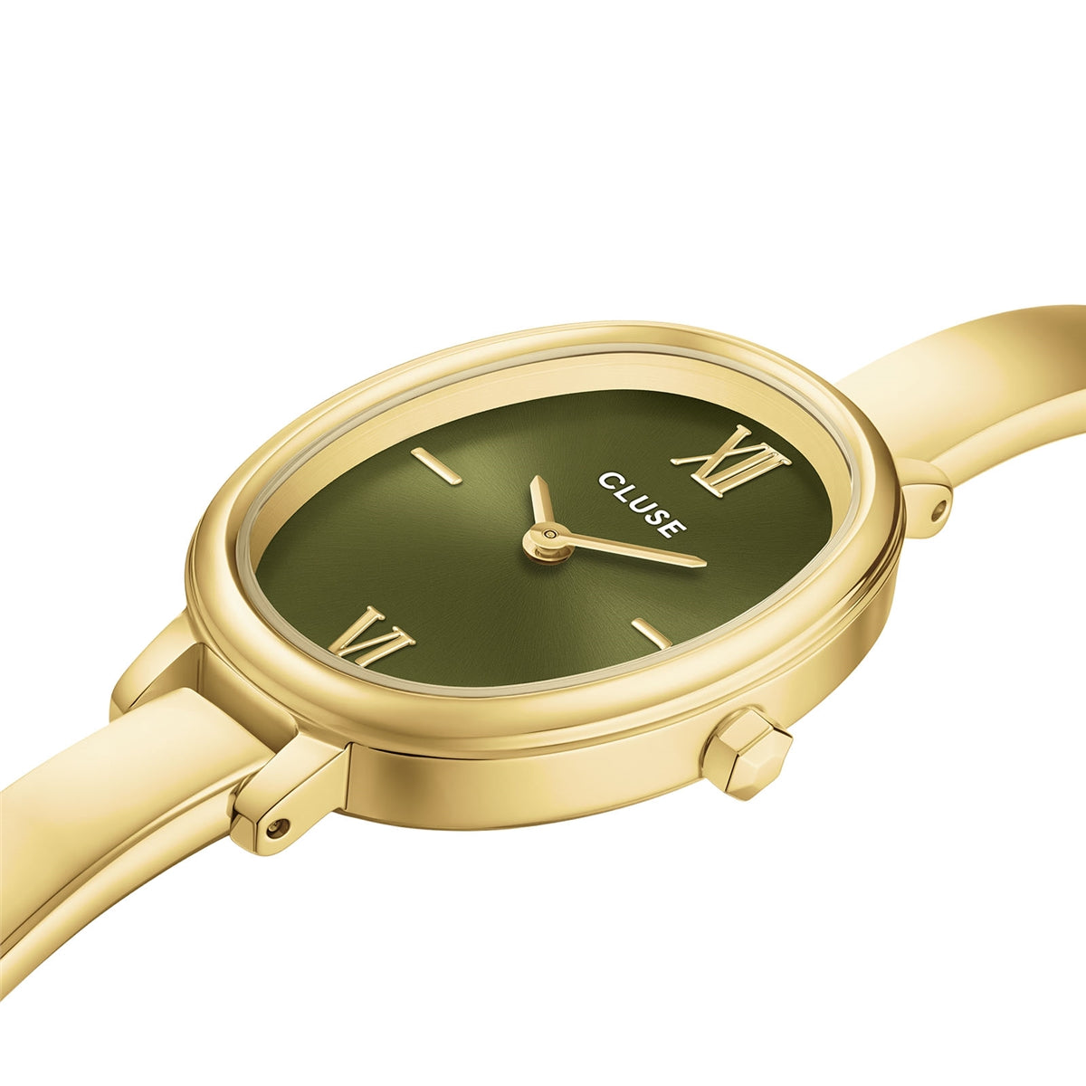 CLUSE Gold L'Ovale Olive Watch