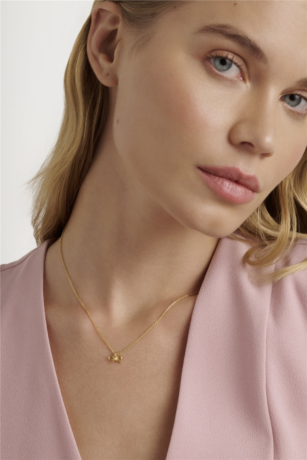 Ted Baker Gold Blaire Mini Metal Bow Necklace