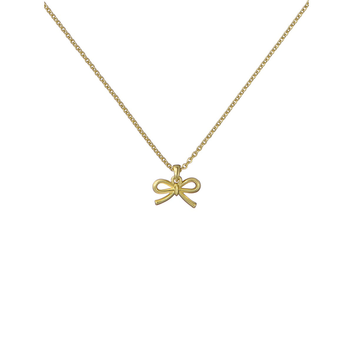 Ted Baker Gold Blaire Mini Metal Bow Necklace