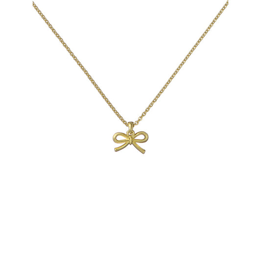 Ted Baker Gold Blaire Mini Metal Bow Necklace