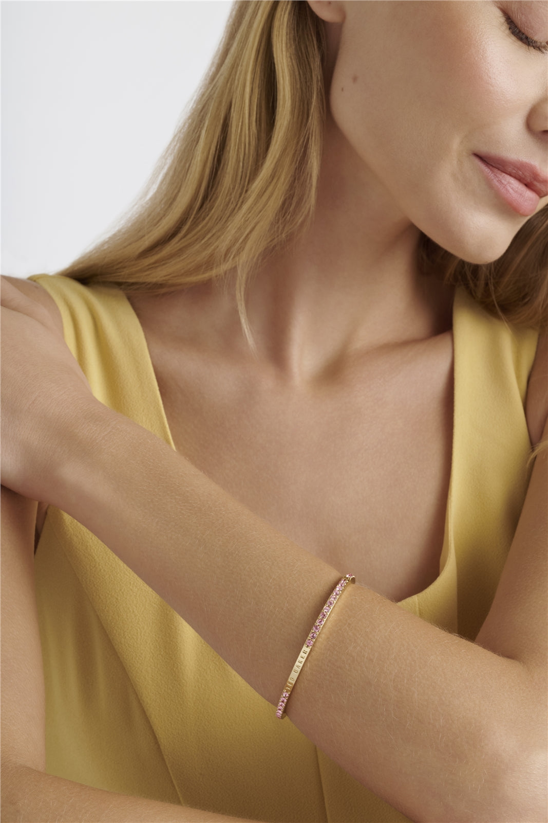 Ted Baker Gold Claudia Pavé Rose CZ Bangle