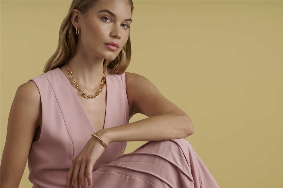 Ted Baker Gold Corola Contour Chain Necklace