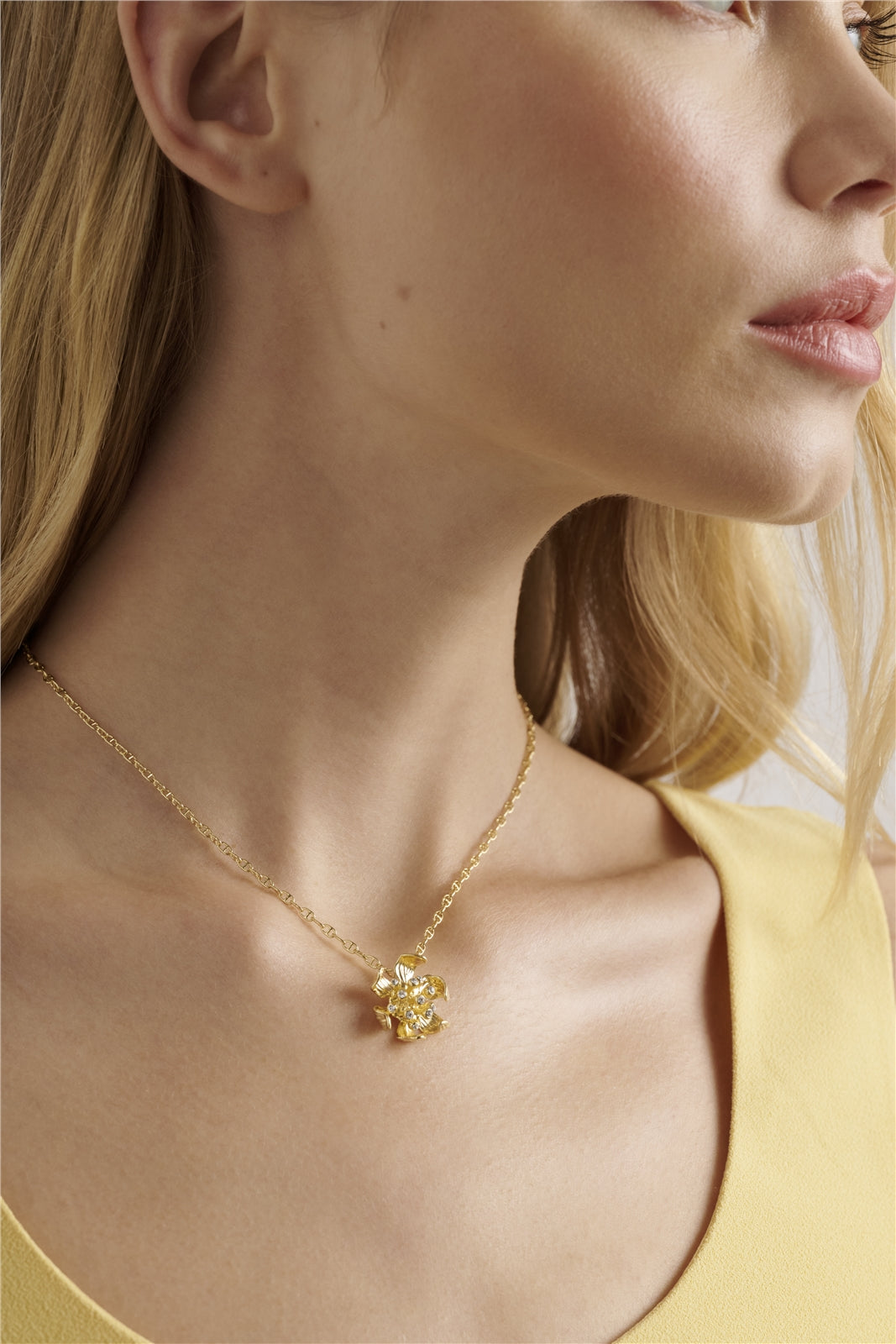 Ted Baker Gold Furina Furled Flower Necklace