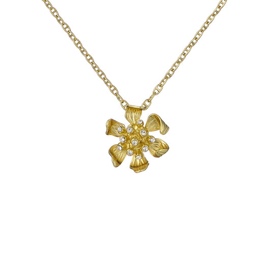 Ted Baker Gold Furina Furled Flower Necklace