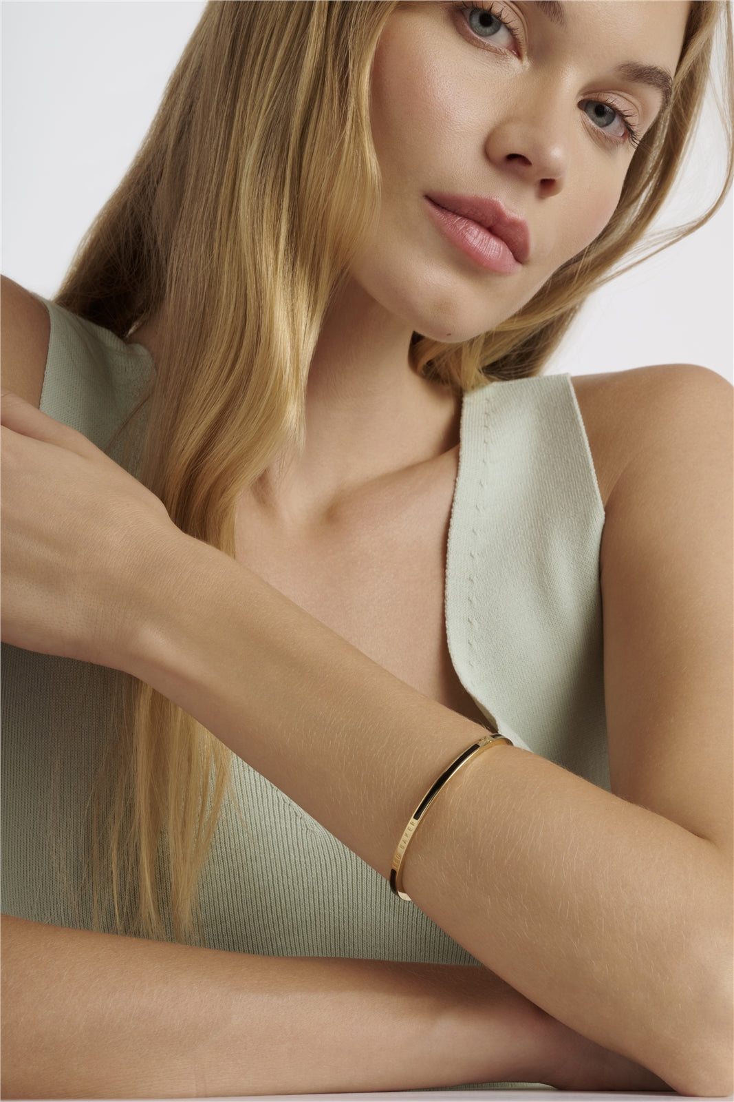 Ted Baker Gold Roley Black Enamel Bangle