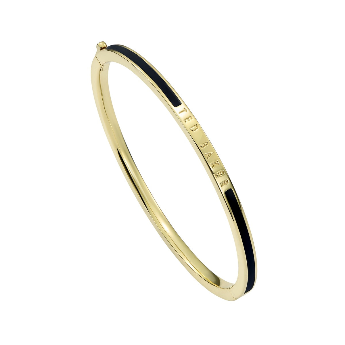 Ted Baker Gold Roley Black Enamel Bangle