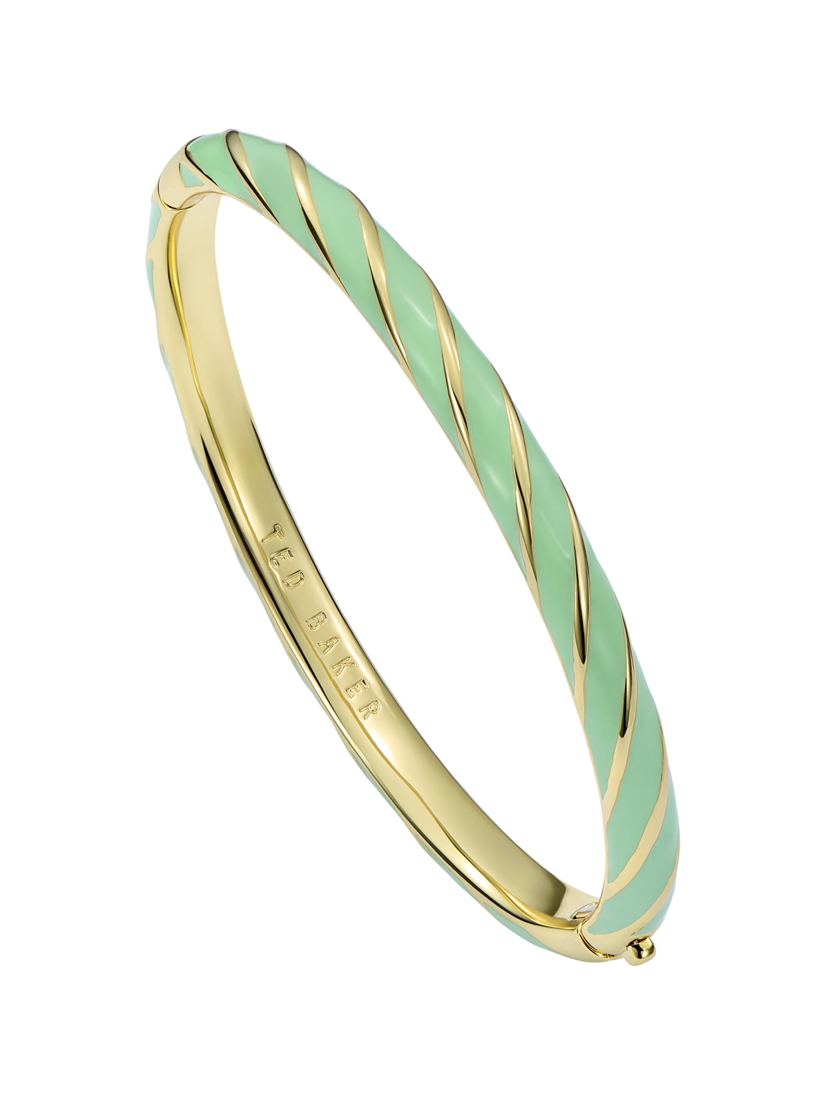Ted Baker Gold Trinity Twist Enamel Mint Bangle
