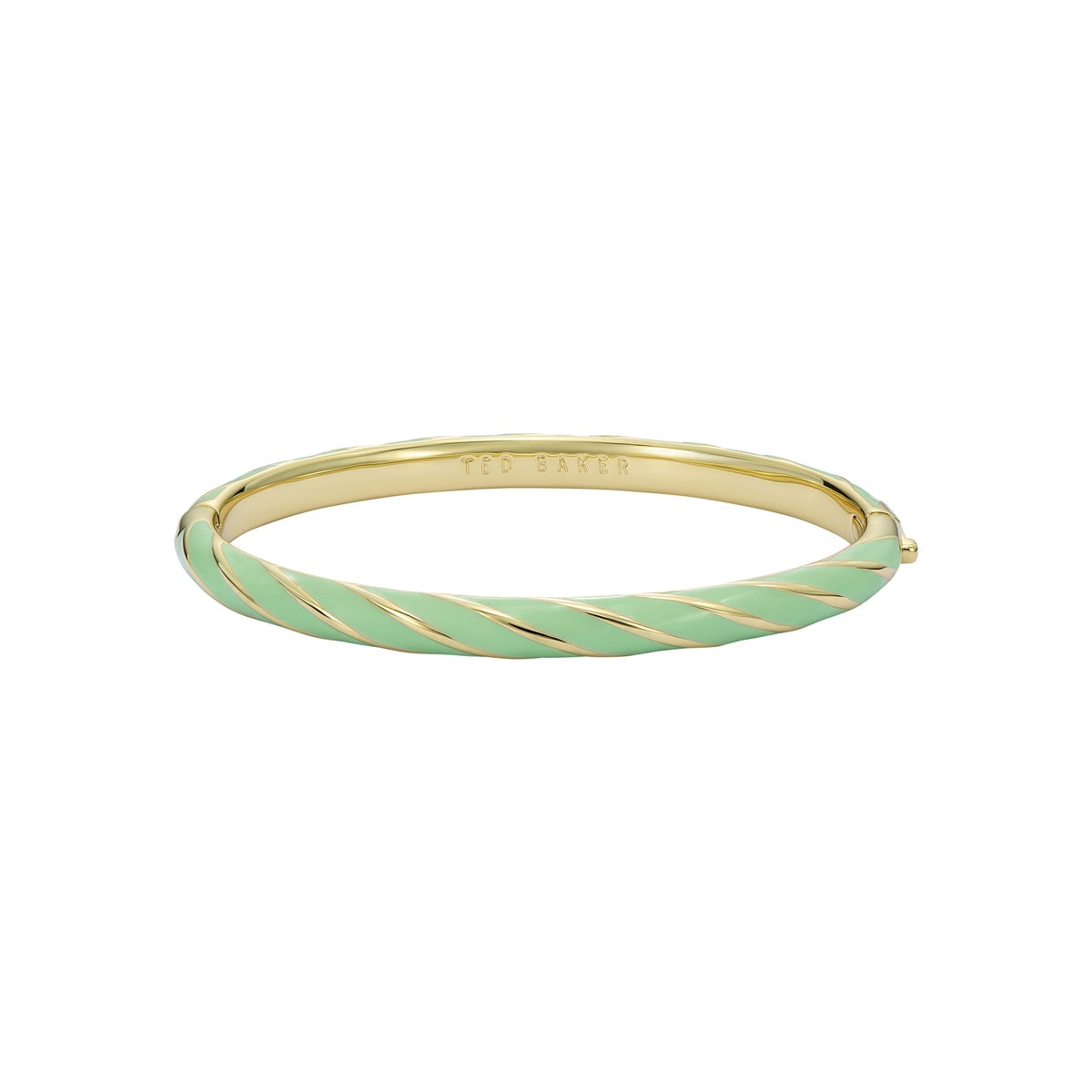 Ted Baker Gold Trinity Twist Enamel Mint Bangle