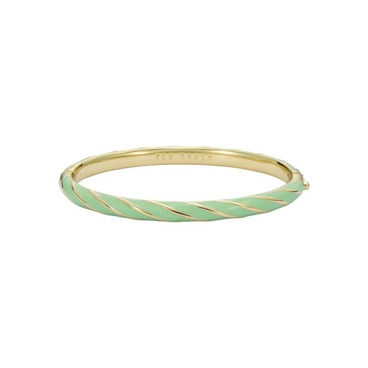 Ted Baker Gold Trinity Twist Enamel Mint Bangle